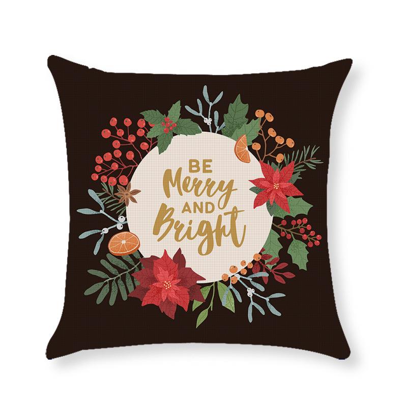 Home Christmas Throw Pillow Cover Holiday Home Cushion Cushion Cover Sofa Side Sleeping