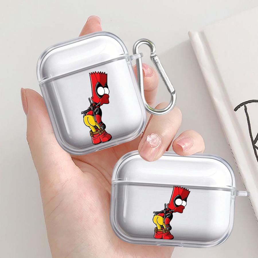 Funny The Simpsons Clear Earphone Cases Cover Case For Airpods 4 Pro2 1 Pro3 3 2 Pro