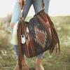European and American Retro Bohemian Handmade Woven Flowing Silk Cotton and Linen Single Shoulder Large Bag for Women