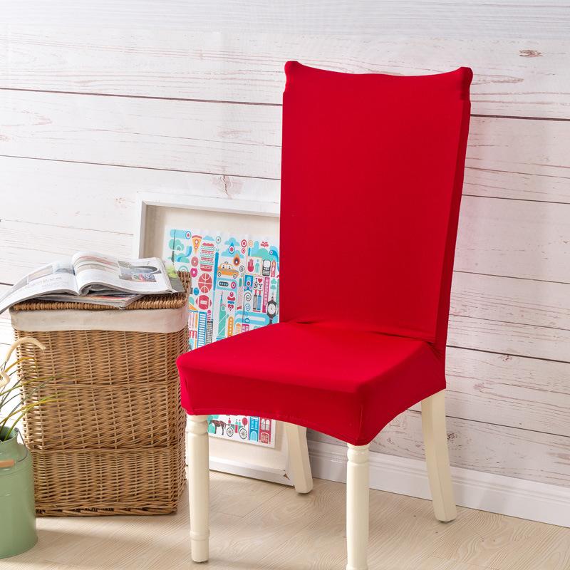 Household Elastic One-piece Hotel Dining Table and Chair Back Cover European Fabric Seat Cover Chair Stool Cover Dining Chair Cover