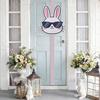 Osterhase Türrahmen Dekoration Cartoon Hase & Schleifen für Küchenschränke Schrank & Wandbehang Niedliches Feiertagsheim