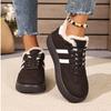 2025 Winter New Women's Fleece Casual Shoes Comfortable Warm Waterproof Skid-proof Sole Women's Shoes