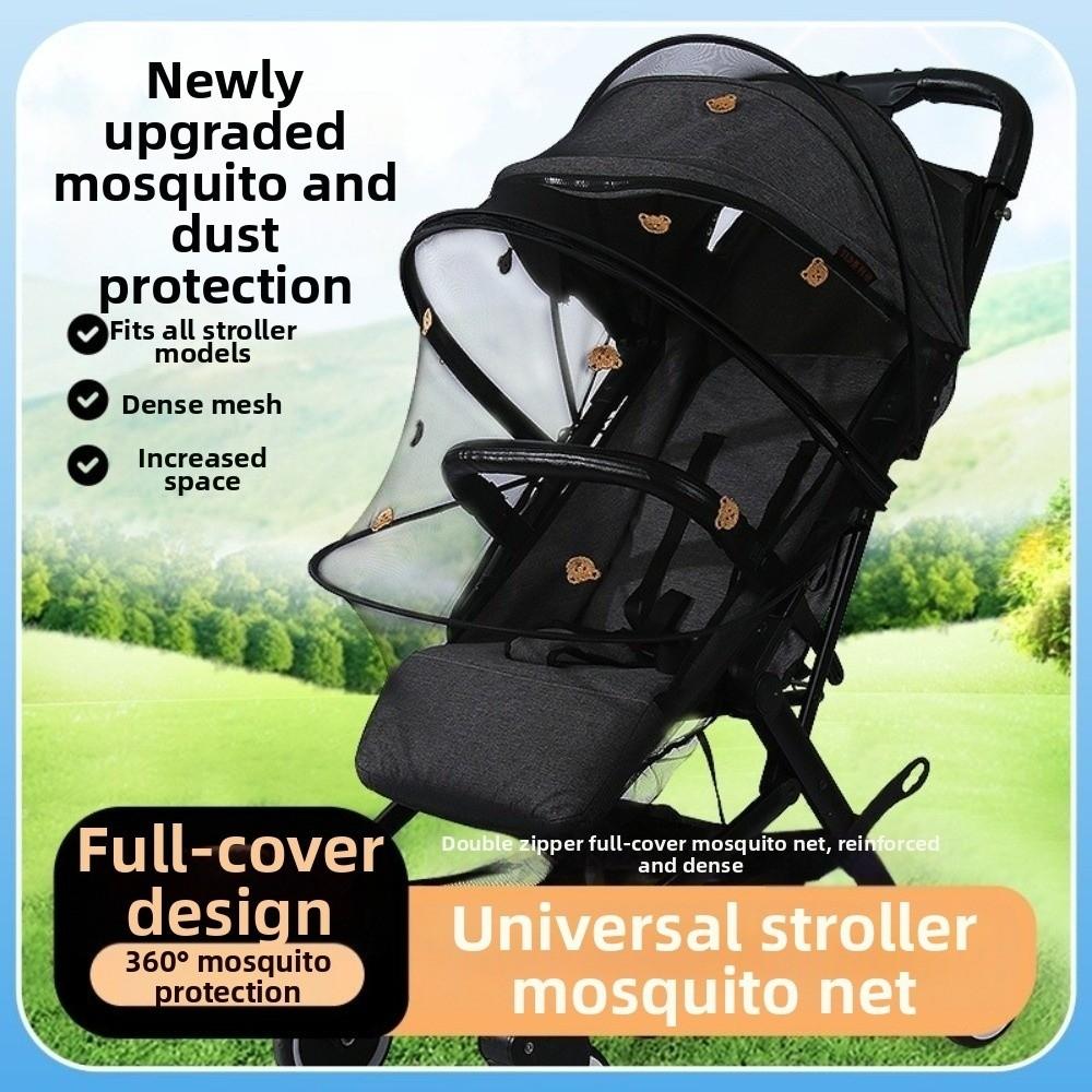 Zipper Pushchair Mosquito Net Ventilate Baby Mosquito Cover New Stroller Mosquito Net Children
