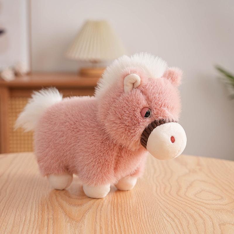 

1 Piece Handmade Doll Cartoon Anime Cute Pillow 21Cm Simulation Short Leg Horse Doll Stuffed Plush Toy Fun Children S Gift розовый