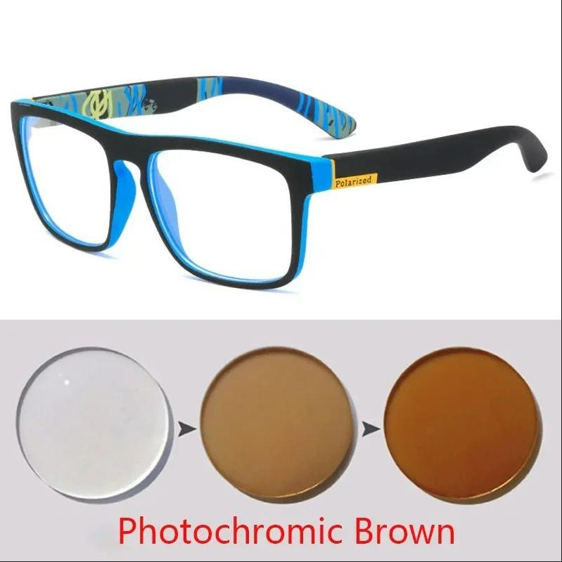 Custom Minus Masculino Made Myopia Prescription Lens Square Fullrim Sports Colorful Mirror Sunglasses 1 To5