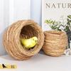 Birds Nest Bird Cage Natural Reed Grass Spherical Hummingbird Nest Outdoor Decorative Weaved Hanging Bird Nest Hous Proficient