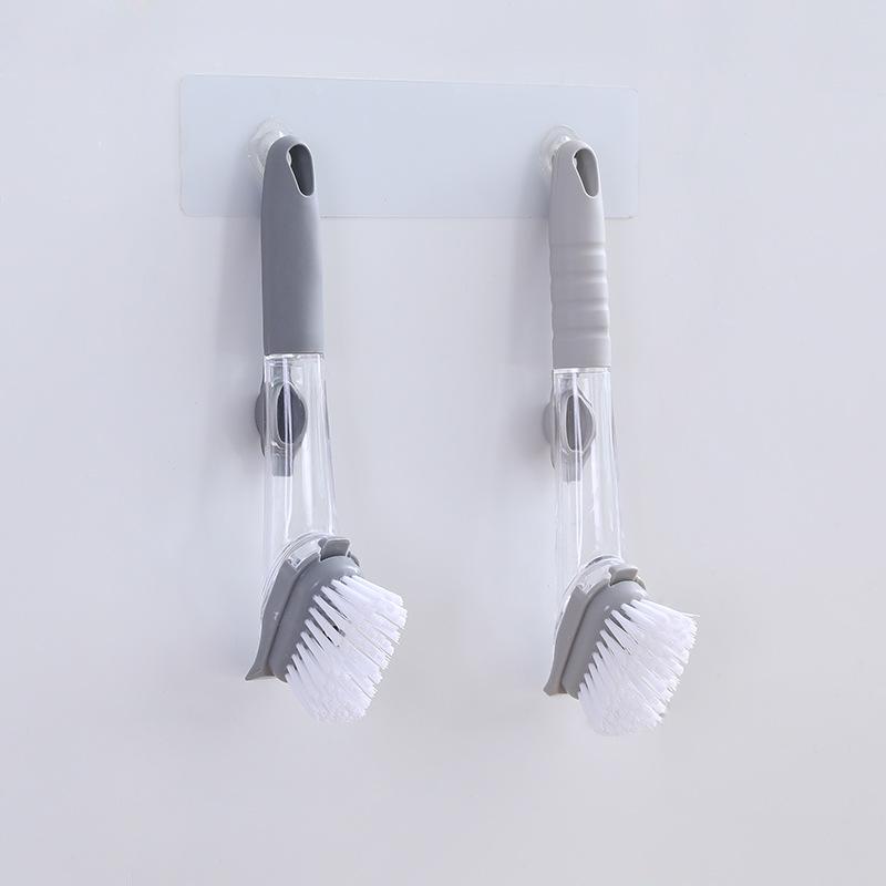 Automatic Liquid Dispensing Dishwashing Brush with Long Handle - Multifunctional Kitchen Cleaner
