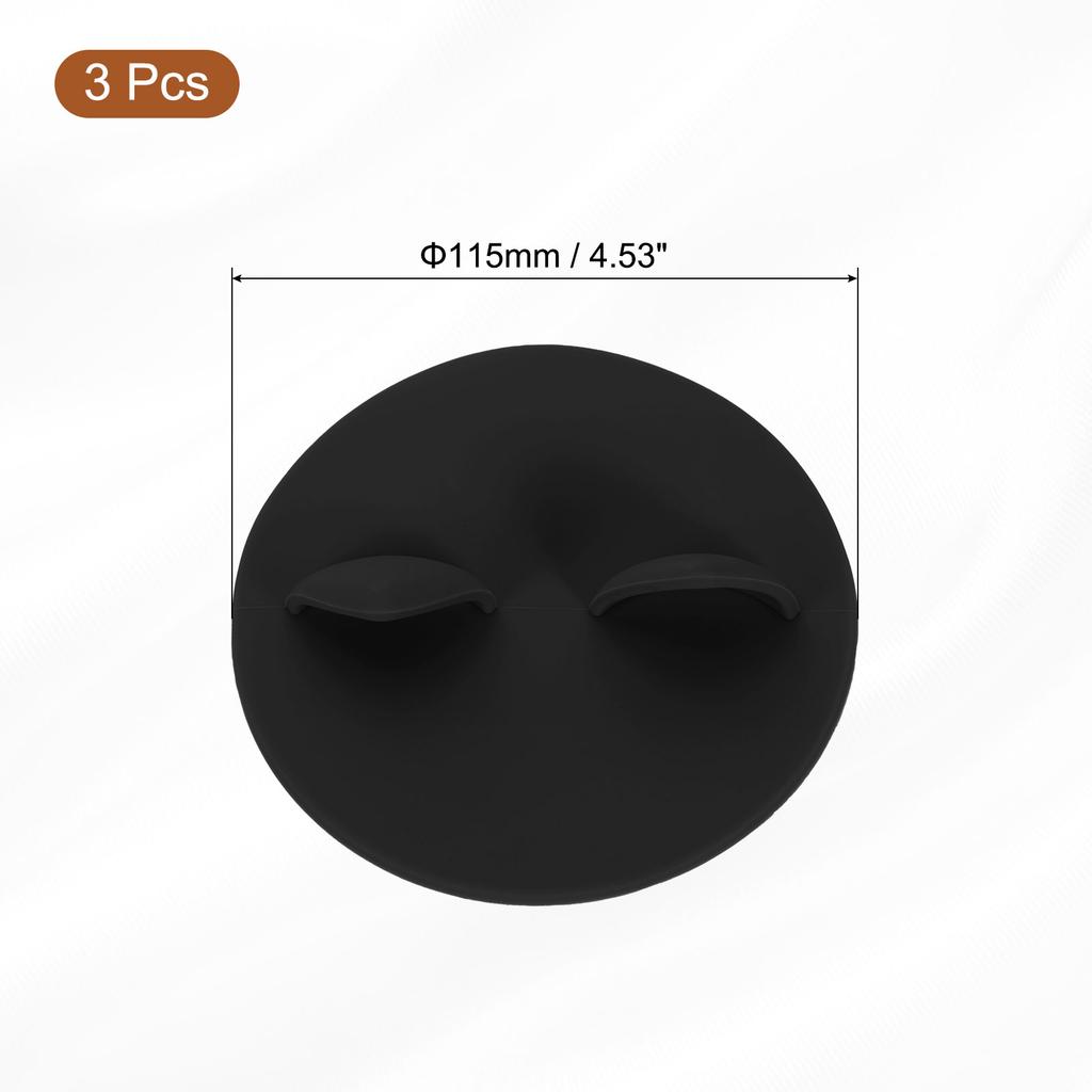 3Pcs Silicone Cup Lids 3.9/4.5 " Mug Cover Seal Cat Ear Cup Covers Reusable for Hot and Cold Drinks Cup Glass Cup Coffee Cup