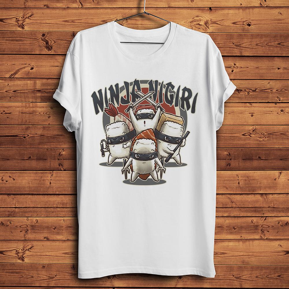 Ninja Nigiri sushi Shinobi Funny Anime TShirt Unisex Short Sleeve oneck Tee homme Unisex Unisexga Breathable Streetwear T Shirt S