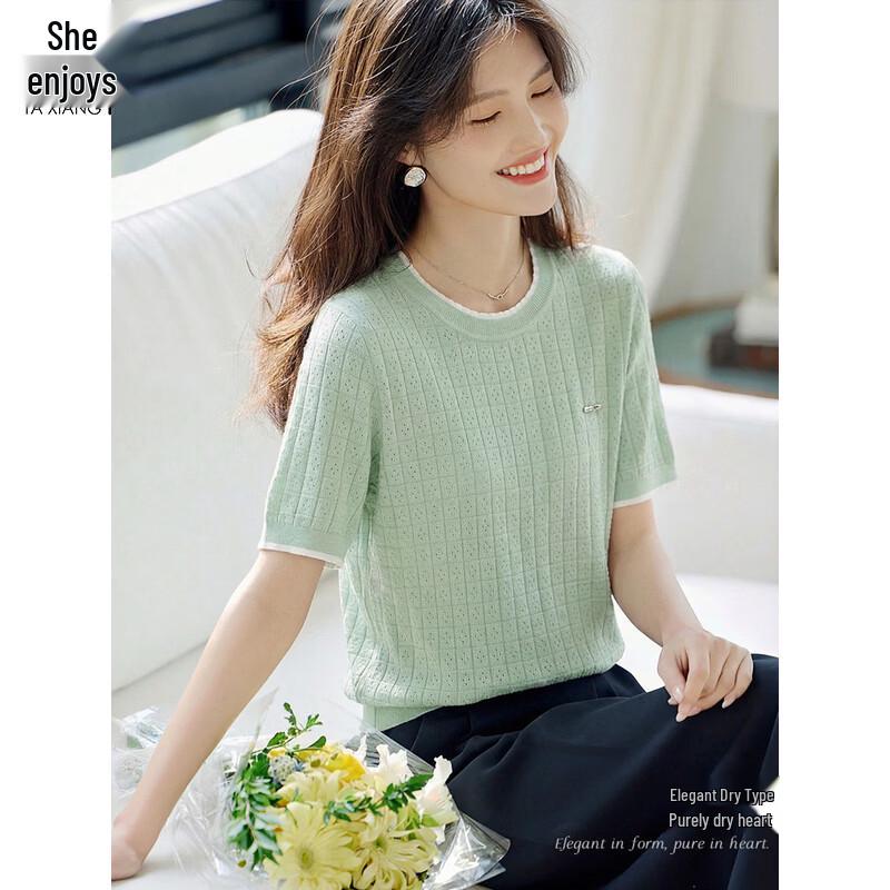 Women s Thin Knit Short-Sleeve T-Shirt L