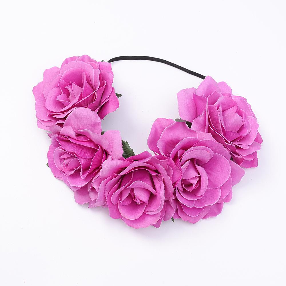 Bohemian Rose Wreath Headband for Halloween Party