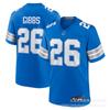 Mens NFL Detroit Lions Football Jersey Hutchinson 97 St. Brown 14 26 Blue Embroidered Team Sport Shirt Short Sleeve