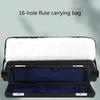 Simple 16 Hole Flute Case Black Oxford Cloth Flute Carrying Bag Easy To Carry