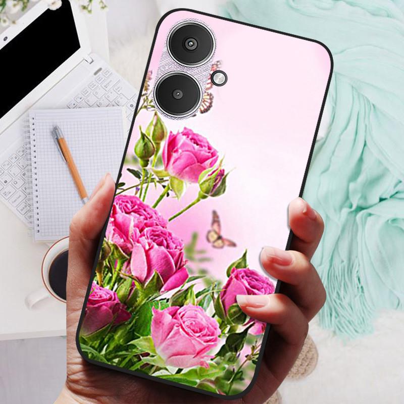 For Xiaomi Redmi 13C 5G Case Black Silicone Bumper Wolf Lions Soft TPU Covers for Xiaomi Redmi 13C 5G Funda Coque Protective