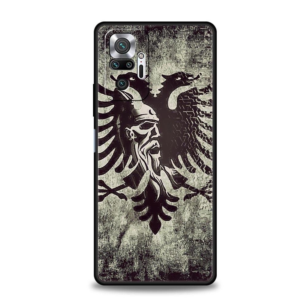 Albania Albanians Flag Phone Case For Xiaomi Redmi Note 14 13 5G 10 11 12 Pro Plus 4G 14C 13C 12C 10C Black Cover