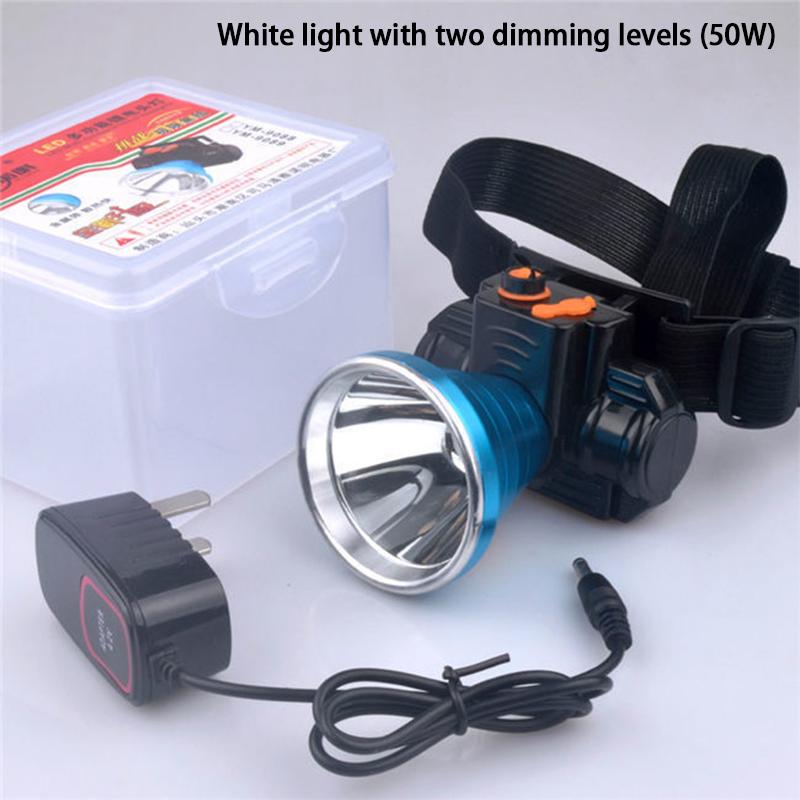 Wysokomocna wodoodporna latarka czołowa LED o dalekim zasięgu, ładowana przez USB, odpowiednia do biwakowania na świeżym powietrzu i noszenia