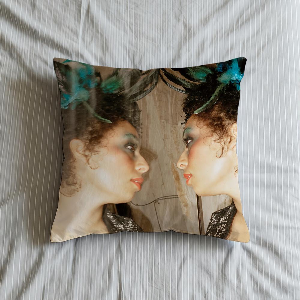 Cushion Cover Of Soft Case Sofa Woman Living Room Home Comfortable Office Celeste Faces Decor Protective Pillow