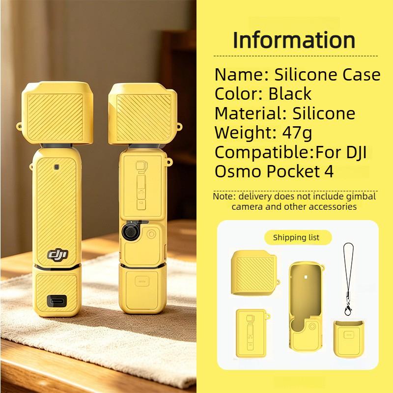 Body Silicone Protective Case Screen Cover Handle Cover Shockproof Scratch-Resistant Fully Skin Soft Case For DJI Osmo Pocket 4