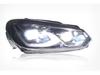 Golf 6 LED Double Lens Headlight: Blue Daytime Running and Turn Signal Light Assembly