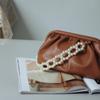 New Fashion Woman Handbag Accessory Parts Puring White Pearl Acrylic Resin Chain Luxury Solid Strap Women Cute Clutch Chains