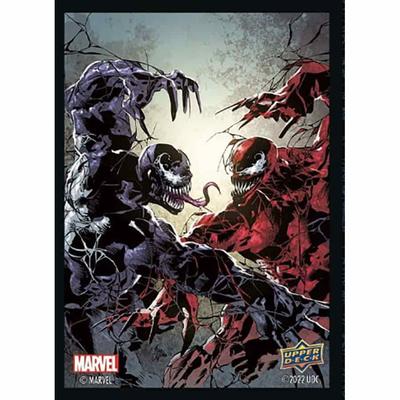 UPPER DECK VS Carnage Marvel Koszulki na karty Zestaw 65 Polipropylen Matowe Wykończenie Czarne (PP)
