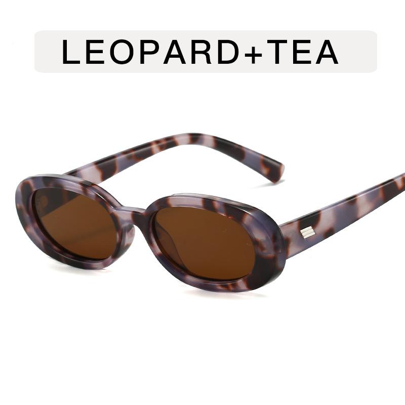 Oval Shape Sun Glasses for Men European American Style Designer Sunglasses Women Vintage Anti-glare Women Sunglass