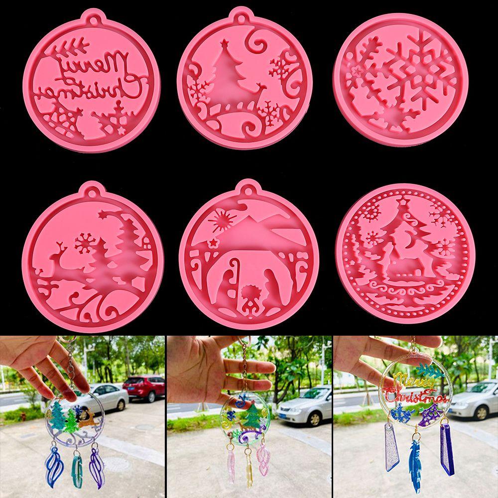 Pendant Clay Mold Candy Chocolate Jewelry Making Tool Silicone Moulds Keychain Molds Christmas Ball Mold