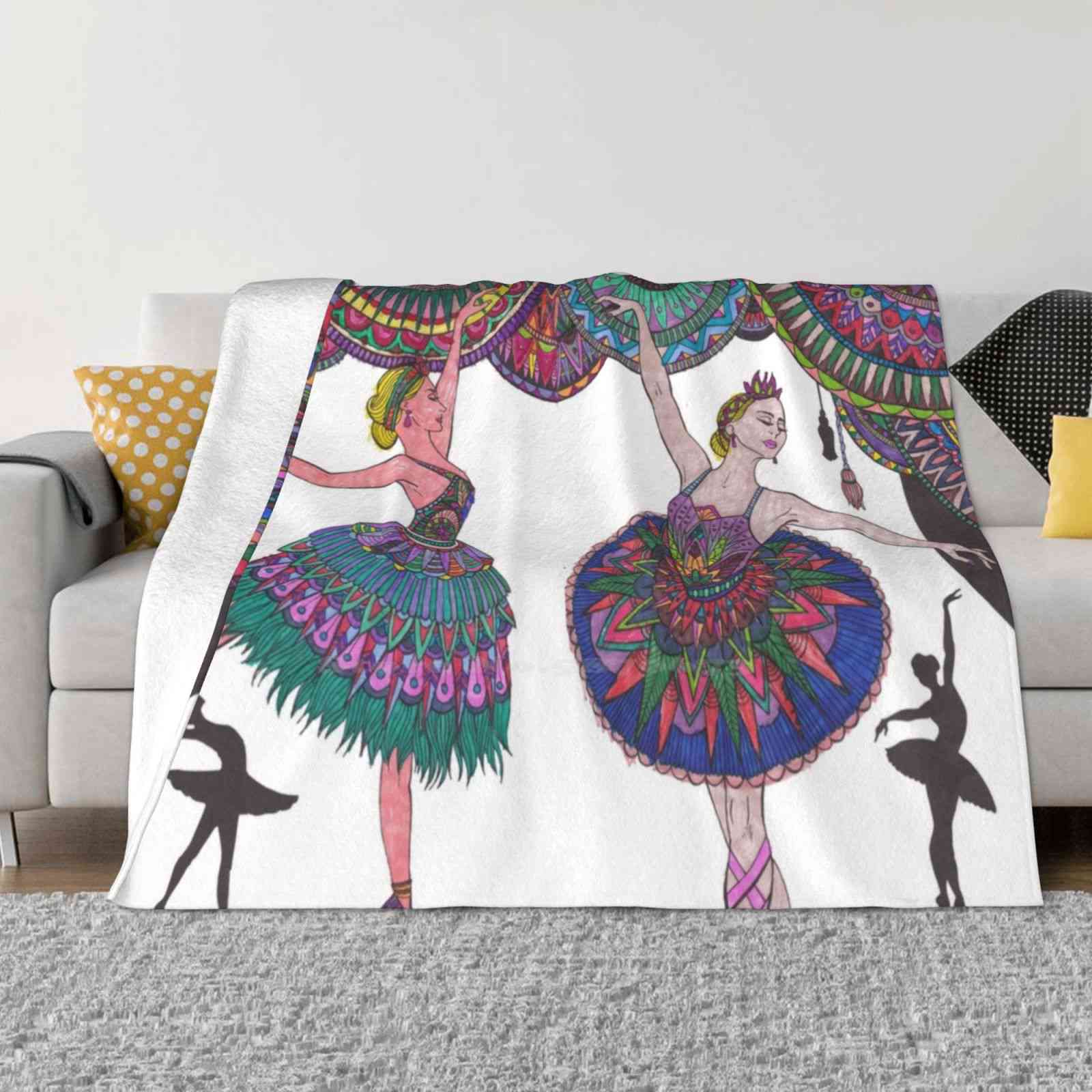 

Ballerinas Fashion Soft Warm Flannel Blanket Ballet Ballerina Dance Down Syndrome 30x40in