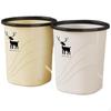 Large Capacity Trash Can, Thickened Wastebasket, Kitchen, Office, Press Ring Cream