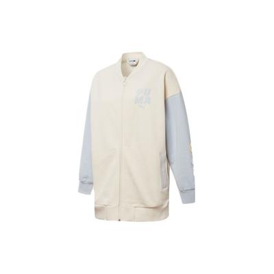 Bomber Jacket With Logo Print And Color Block Design Women Jackets White 536309-99