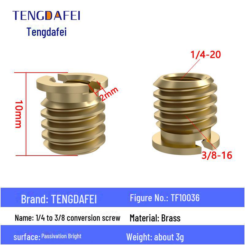 Adaptor cu șurub pentru trepied de cameră de la 1/4 la 3/8: Conversie M4, M5, M68, M10 pentru suport Hot Shoe sau stativ de lumină