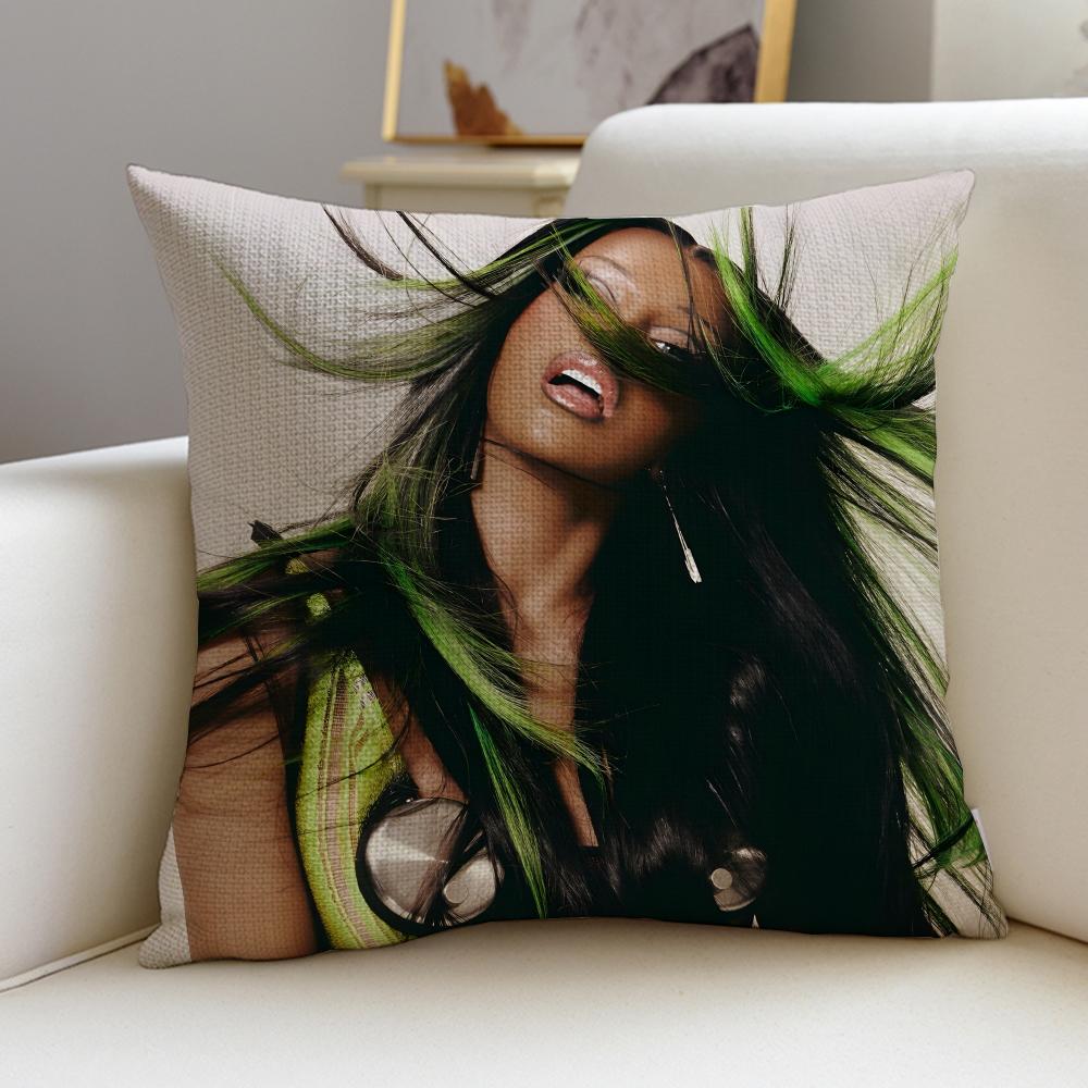 HipHop BBCardi BS Cushion Cover Breathable and skinfriendly linen pillowcase square removable and washable cushion