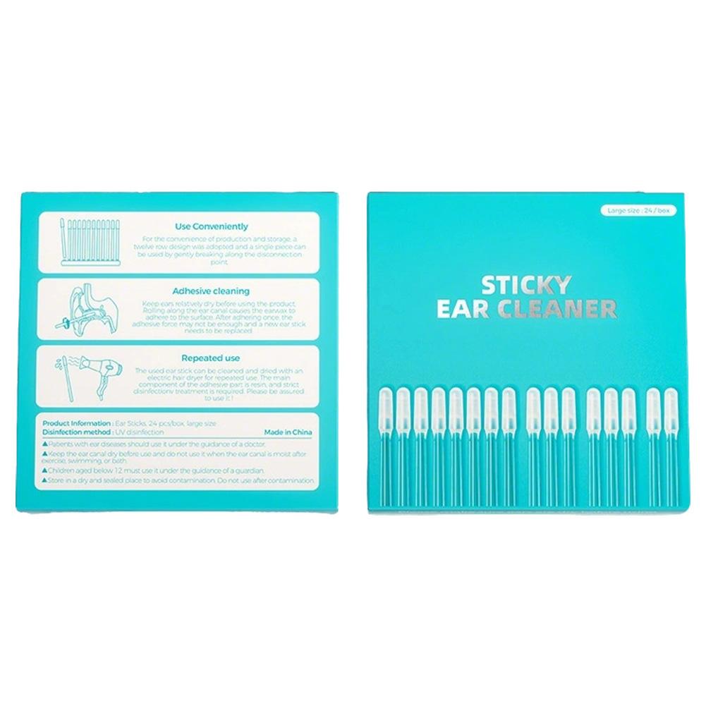 24pcs Earwax Removal Tool Gentle Ear Cleaning Stick Essential Household Item for Personal Care Ear Cleaner