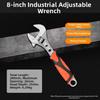 Adjustable Wrench Multi Purpose Short Handle Plumbing Tool Anti-Slip Rubber Grip Wrench Hand Repair Tools