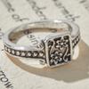 Vintage CopperColor Carved Floral Women's Ring  and Creative Holiday Accessories Casual Daily Wear Jewelry Gift