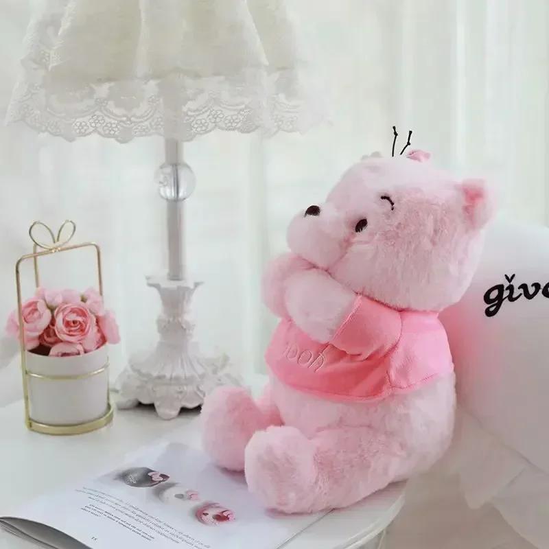 Anime Winnie Pooh Bear Soft Plush Sakura Stuffed Doll Throw Pillow Room Decoration Toy Hobbies Children Birthday Gift