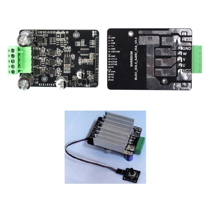 6-80V 1600W BLDC Three Phase Brushless Motor Controller PWM Motor Driver Board Motor Regulator No Hall Power Supply