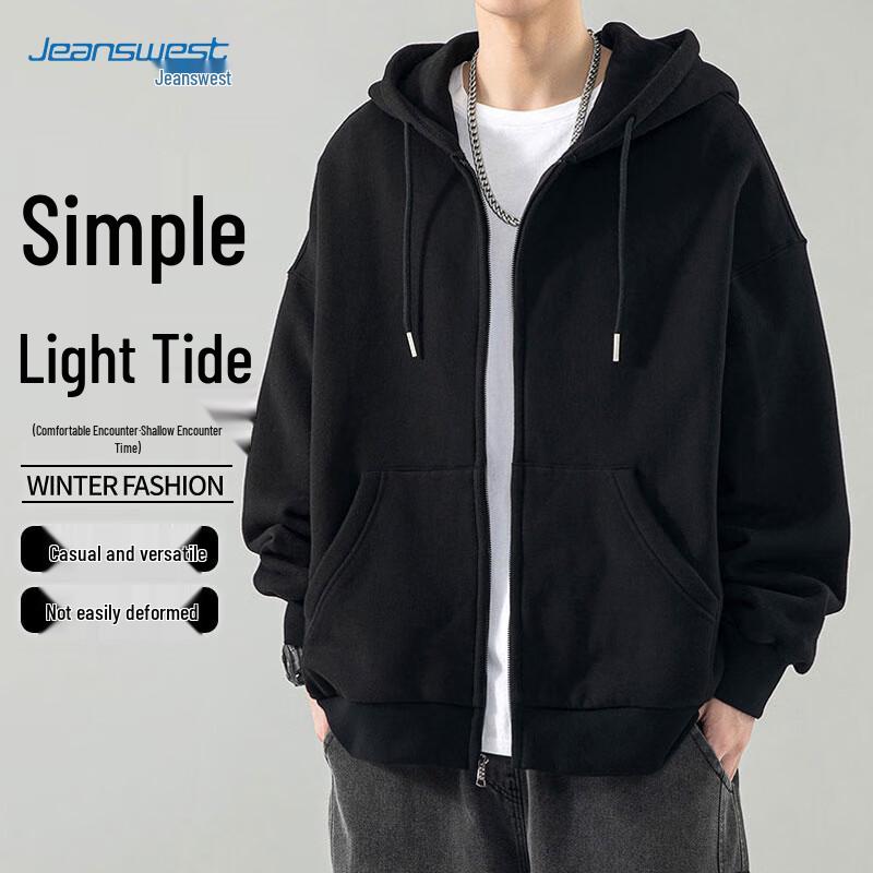 

JEANSWEST Men s Full-Zip Hooded Sweatshirt 3XL