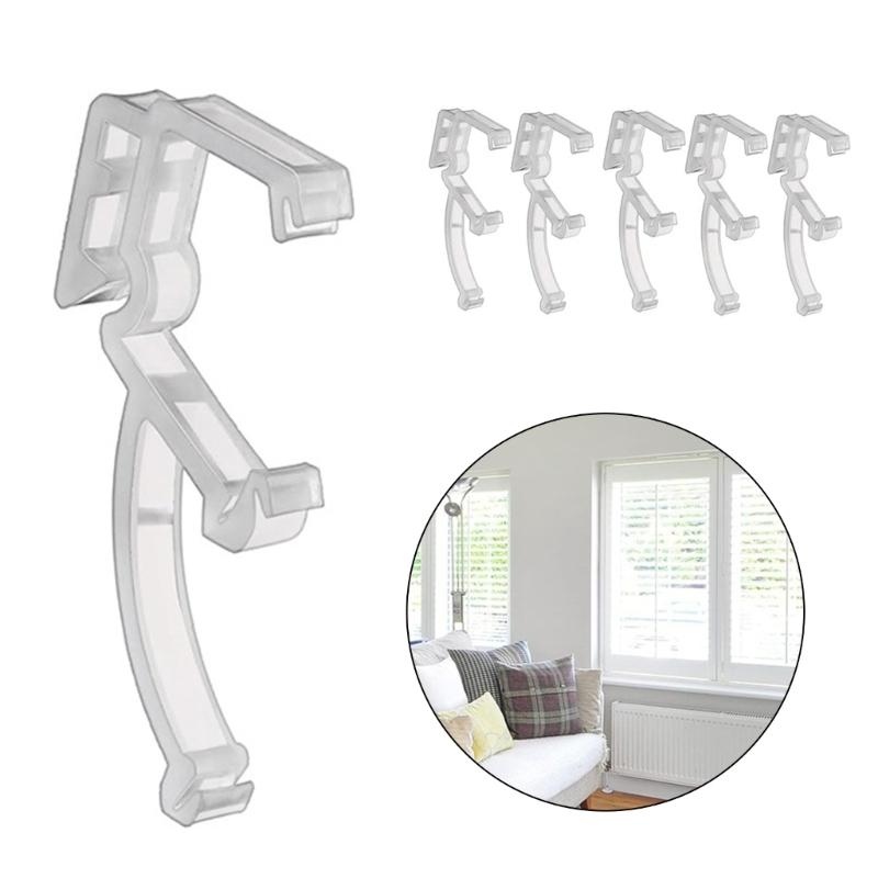 Horizontal Blind Repair Kits 20 Pieces Plastic Clear Clips Easy Installation Curtain Hardware for Window Valance Clips