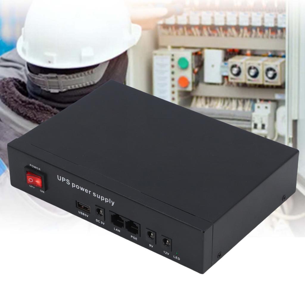 UPS Power Supply 12000mAh  5V9V12V POE24V Output Uninterruptible Battery Backup for Household Appliances