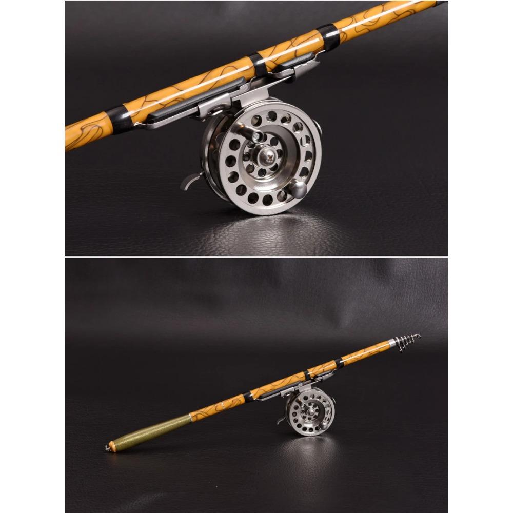 Vollaluminium Eisangelrolle Rechtshand V-Form Fliegenrad 50mm 60mm Fliegen Winterangelrollen Übersetzungsverhältnis 1:1 Für Draußen