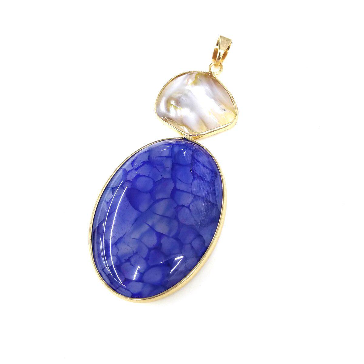 

Подвеска-кулон с имметацией минеральных камней лазурь