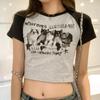 Women T-Shirt Y2k Print Slim Graphic Summer Korean Fashion Harajuku Streetwear