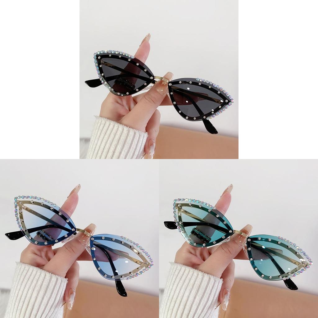 Cat Eye Sunglasses With Gold Metal Frame Uv400 Protection For Trendy Summer Outings