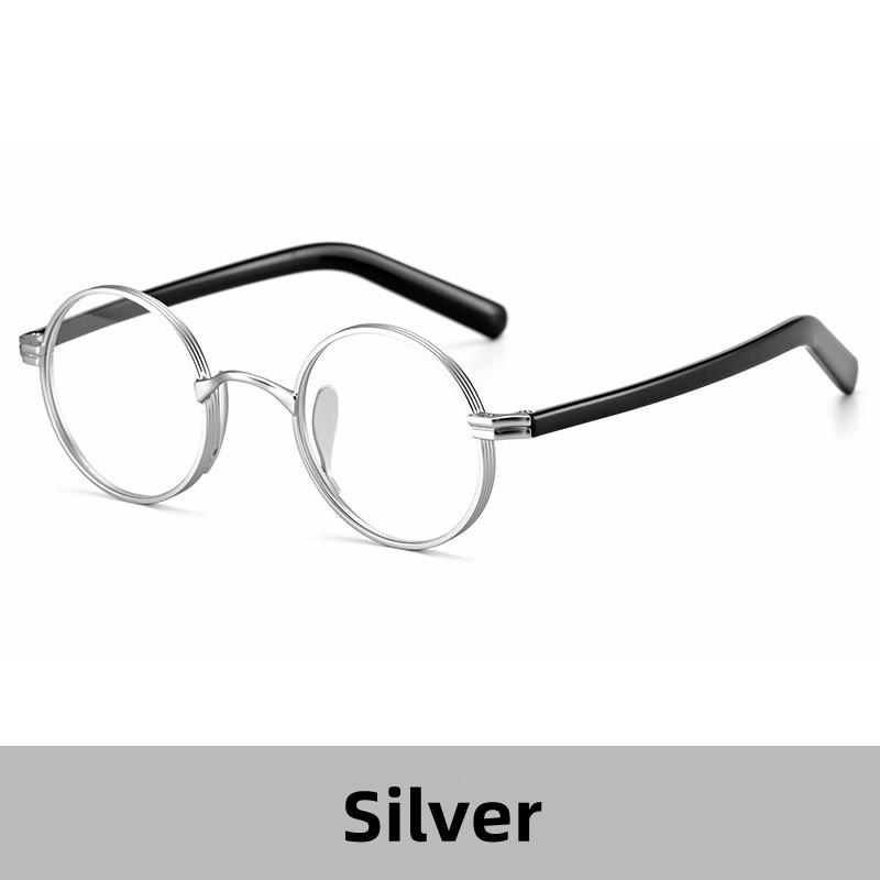 Vintage Titanium Alloy Glasses Frame Men Small Round Reading Glasses Optical Prescription Eyeglasses Women Luxury Brand Eyewear