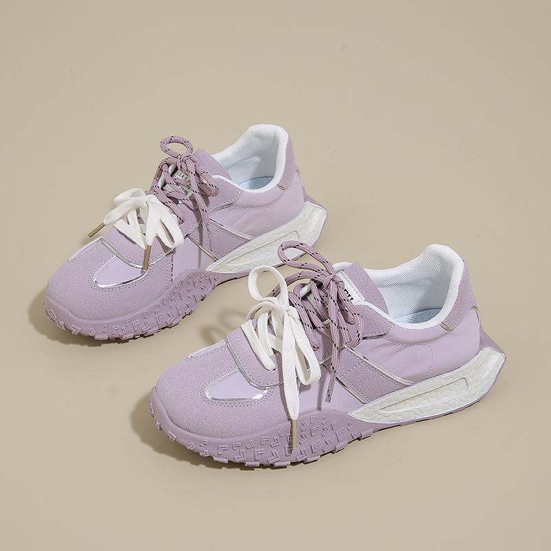 

Новые женские весенние студенческие спортивные кроссовки для бега, повседневные туфли на платформе с увеличением высоты 40 фиолетовый