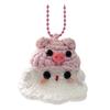 Halloween Crochet Ghost Ornament Cute Handmade Knitted Frog/Cat/Spider/Strawberry Ghost Hanging Decoration for Car Rearview Mirror Bag Charm