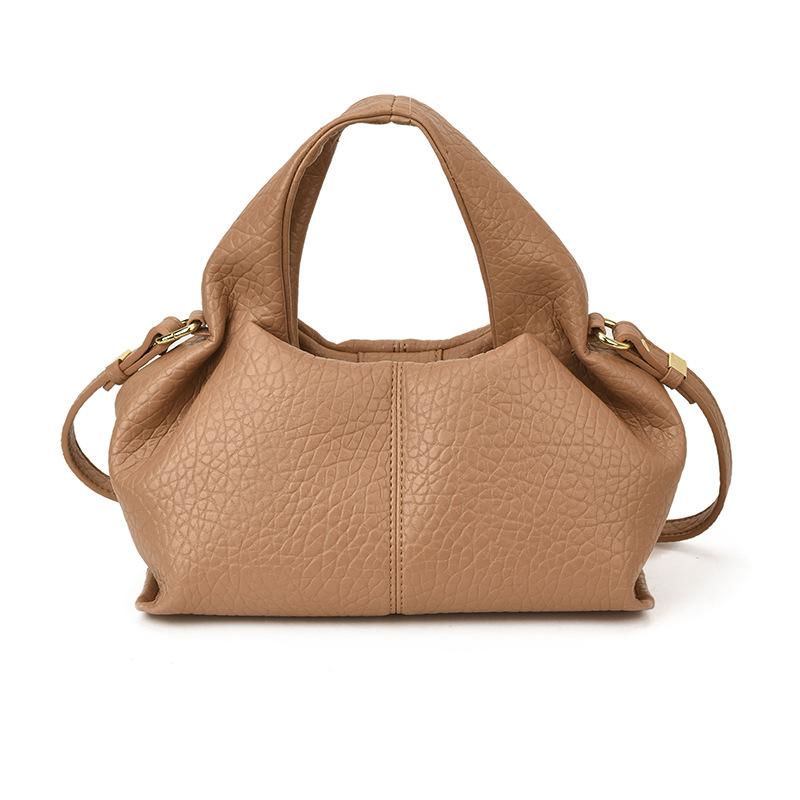 Fashion Brands Women Handbag Lichee Pattern Cloud Bags for Women Soft PU Leather Shoulder Crossbody Bag Ruched Clutch Bag