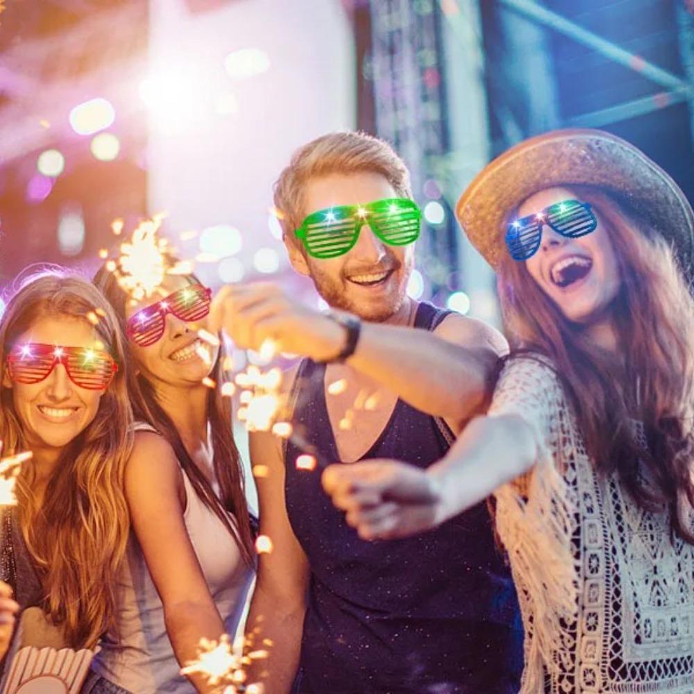 10/30/50 Pcs Glow in The Dark Led Glasses Light Up Sunglasses Party Favors Glow Glasses Children Adults Party Supplies
