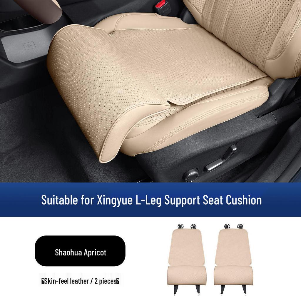 Xingyue L Compatible Leather Seat Cushions with Extended Leg Rests – Comfortable & Breathable Car Accessories